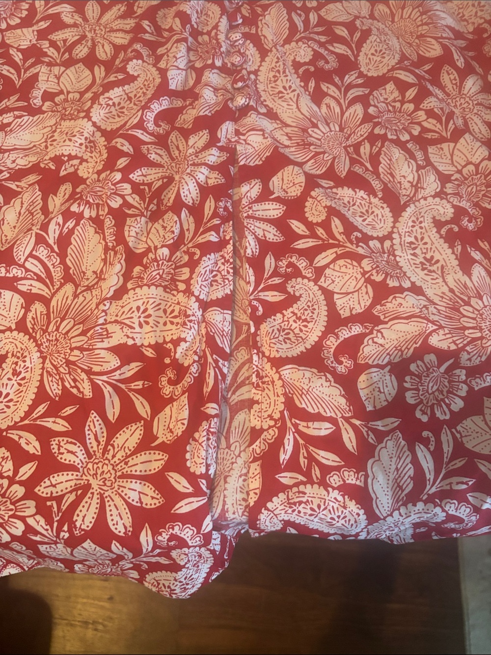 LOFT Red Floral Print Midi Skirt - Picture 4 of 7